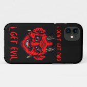 私は不機嫌を得ない、私は悪魔の恐怖おもしろいを得る Case-Mate iPhoneケース (裏面(横))