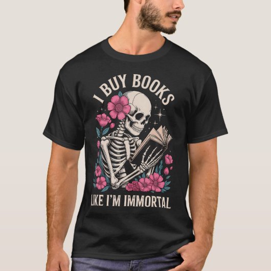 私は不死身なので本を買う Tシャツ (正面)