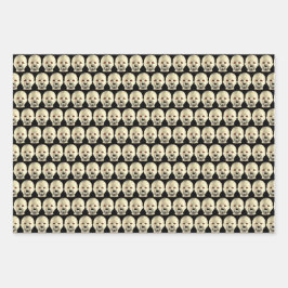 私は不気味な人形が大好き – 人形の頭 ラッピングペーパーシート