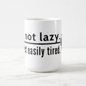 私は不精ではないです。 私はちょうど容易に疲れています。 青い顔文字 コーヒーマグカップ (中央)