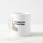 私は不運の日を過しています コーヒーマグカップ (正面左)