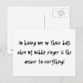 私は不運の日を過しています ポストカード (正面/裏面)