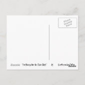 私は不運の日を過しています ポストカード (裏面)