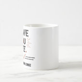 私は与えお母さんの日を生きる コーヒーマグカップ (中央)