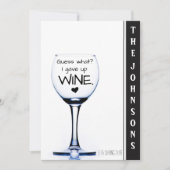 私は与えワインの妊娠おもしろい発表をする 案内状 (正面)