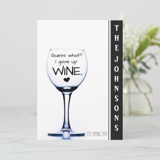 私は与えワインの妊娠おもしろい発表をする 案内状 (スタンド正面)