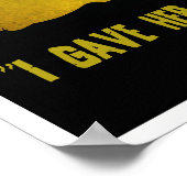 「私は与え最後の一つのキスで彼女は去った」 ポスター (角)