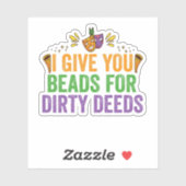 私は与え汚い行いのビーズマルディおもしろい・グラ シール (シート)