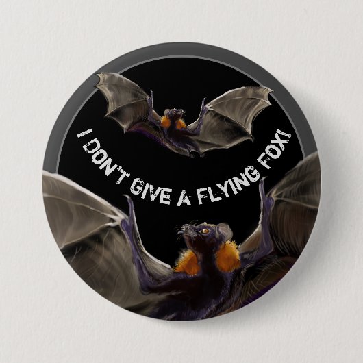 私は与え飛んでいるキツネ 缶バッジ (正面)