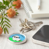 私は与え...羊のおもしろい皮肉なユーモア キーホルダー (側面)