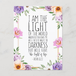 私は世の光である、ヨハネ 8:12 ポストカード