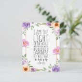 私は世の光である、ヨハネ 8:12 ポストカード (スタンド正面)