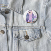 私は世界のフクロウ1aを見ます 缶バッジ (インサイチュ)