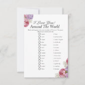 私は世界のフローラブライダルシャワーゲームが大好き 招待状 (正面)