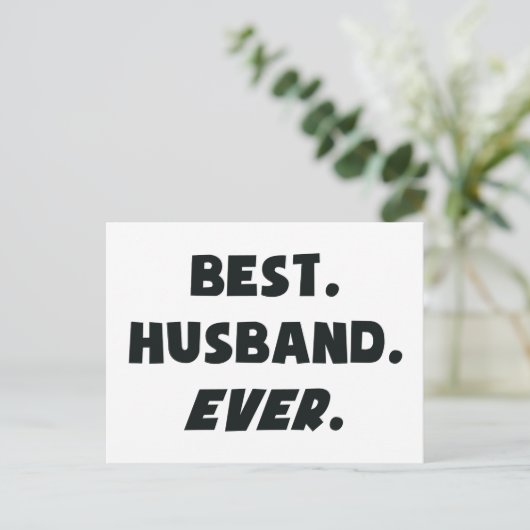 私は世界の夫を今まで最高のも愛している ポストカード (スタンド正面)