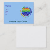 私は世界の市民です 名刺 (正面/裏面)