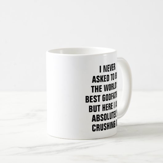 私は世界の最も最高のな教父であるために決して頼みませんでした コーヒーマグカップ (正面右)