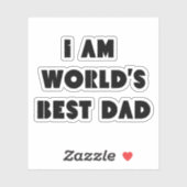 私は世界の最高のパパおもしろい父の日 シール (シート)