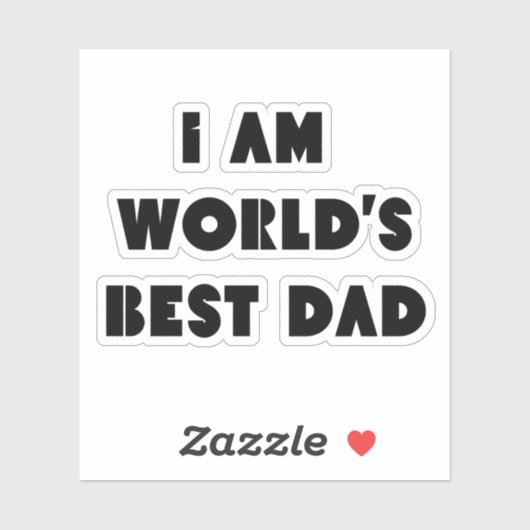 私は世界の最高のパパおもしろい父の日 シール (シート)