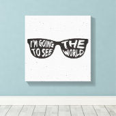 私は世界を見る キャンバスプリント (インサイチュ (ウッドフロア))