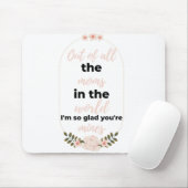 私は世界中のママの中で本当に嬉しい黒だ マウスパッド (マウス)