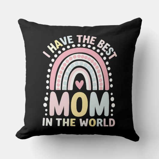 私は世界最高ののボホレインボーに母がいる クッション (正面)