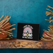 私は世界最高ののボホレインボーに母がいる フォトプラーク (側面)