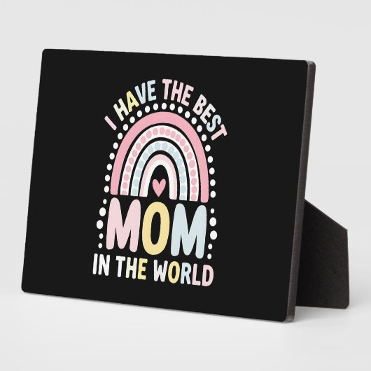 私は世界最高ののボホレインボーに母がいる フォトプラーク (側面)