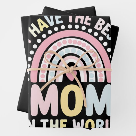 私は世界最高ののボホレインボーに母がいる ラッピングペーパーシート (インサイチュ)