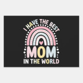 私は世界最高ののボホレインボーに母がいる ラッピングペーパーシート (正面)