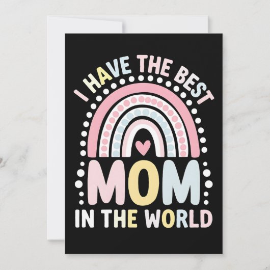 私は世界最高ののボホレインボーに母がいる 招待状 (正面)