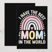 私は世界最高ののボホレインボーに母がいる 招待状 (正面/裏面)