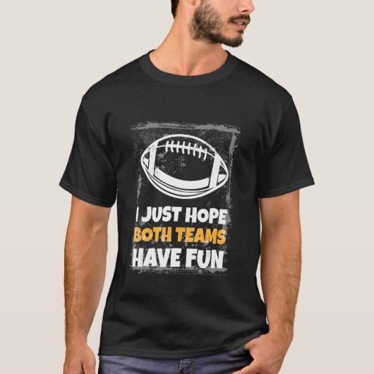 私は両チームが野球おもしろいを持つことを願う Tシャツ (正面)