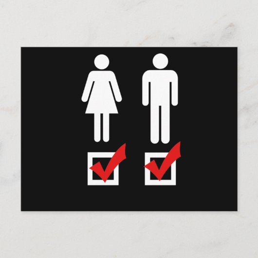 私は両方が好き – ポストカード (正面)