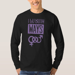 私は両方の方法かわいいバイセクシャルプライド引用文記号4 Tシャツ