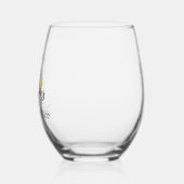 私は両方の方法で行くおもしろいことわざ ステムなしワイングラス (左)