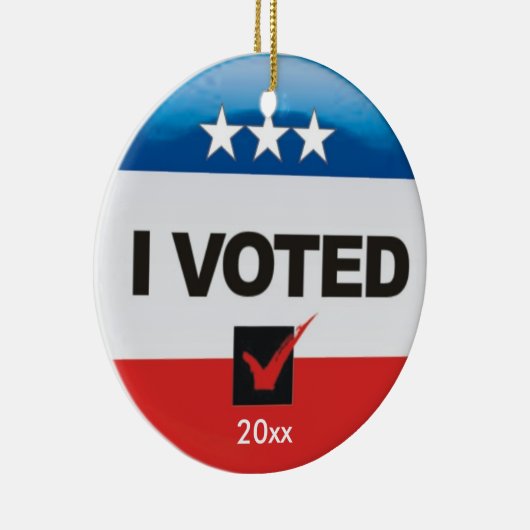 私は両面を投票しました セラミックオーナメント (右)