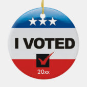 私は両面を投票しました セラミックオーナメント (裏面)