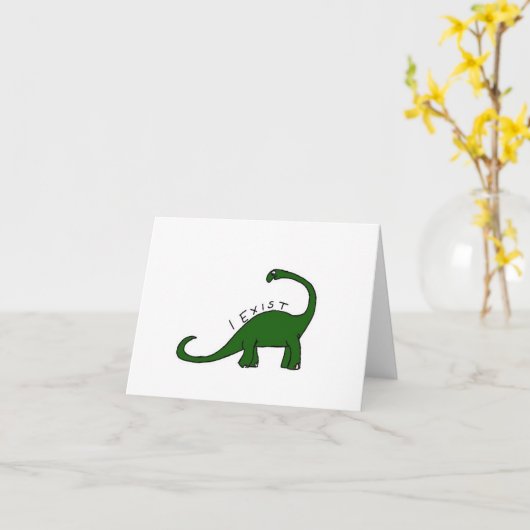私は中のメッセージカードBrontosaurusのブランクの存在しています カード (黄色い花)