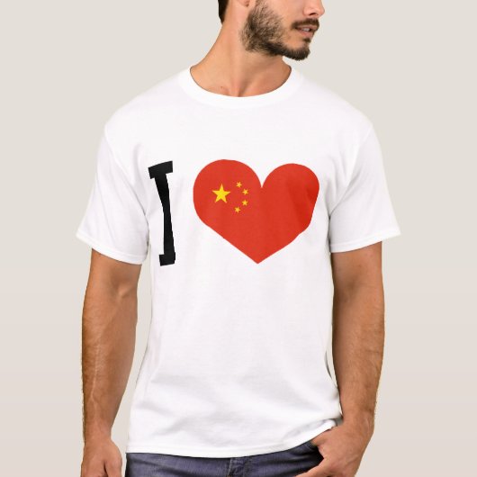 私は中国の背部を愛します: 戦い日本 Tシャツ (正面)
