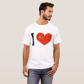私は中国の背部を愛します: 戦い日本 Tシャツ (正面フル)