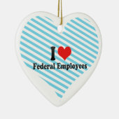 私は中央政府従業員を愛します セラミックオーナメント (右)