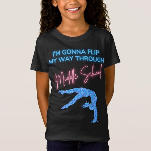 私は中学校を裏返す Tシャツ (正面)