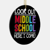 私は中学校を見て下さ来い セラミックオーナメント (右)