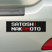 私は中本聡 バンパーステッカー (車上)