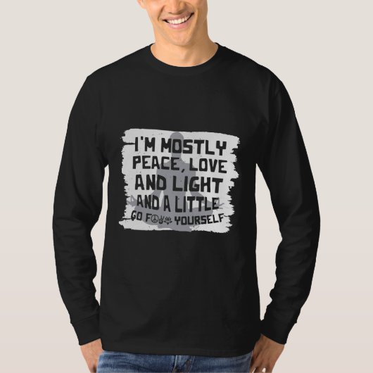 私は主に平和な愛と少し Tシャツ (正面)
