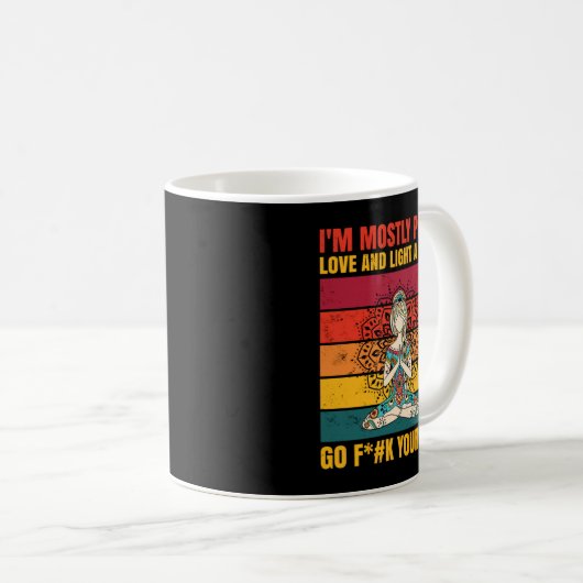 私は主に平和の愛と少し軽いF...k00 コーヒーマグカップ (正面右)
