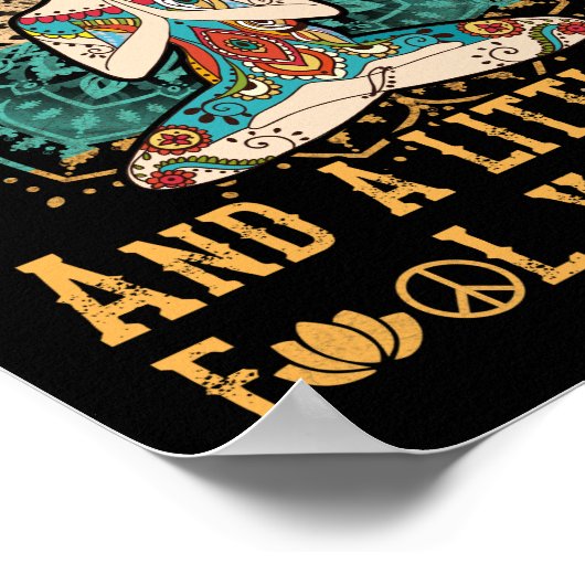 私は主に平和の愛と軽い少し行くヨガ ポスター (角)