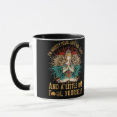 私は主に平和の愛と軽い少し行くヨガ マグカップ (左)