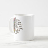 私は主に平和の愛の光を行く女性ヨガサンフロー コーヒーマグカップ (正面左)